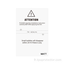 Protecteur d&#39;écran Matt anti-Finger-Print